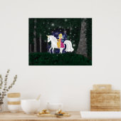 Poster Imprimer Queen Faery et Unicorn Forest (Cuisine)
