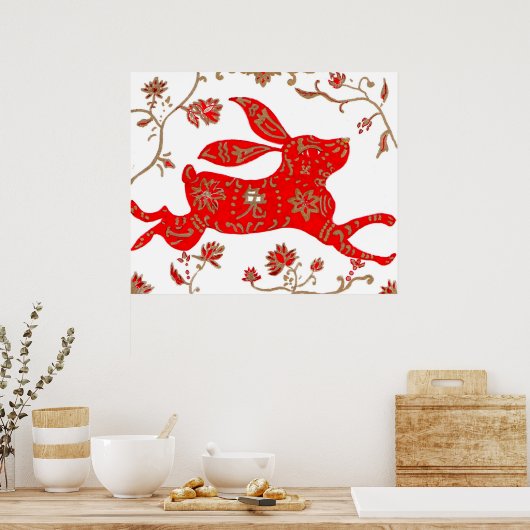 Poster Imprimer, Rabbit du Nouvel An chinois (Cuisine)