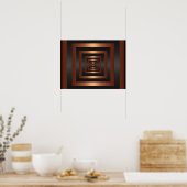 Poster Imprimer Rectangle Vision Noir & Cuivre (Cuisine)