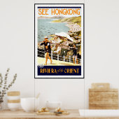 Poster Imprimer Retro Image Vintage Voyage Hong Kong (Cuisine)