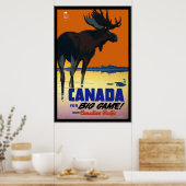 Poster Imprimer Retro Vintage Image Voyage Canada (Cuisine)