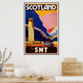 Poster Imprimer Retro Vintage Image Voyage Écosse (Cuisine)