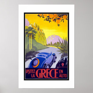Poster Imprimer Retro Vintage Image Voyage Grèce