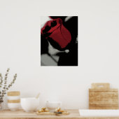 Poster Imprimer - Rose rouge simple (Cuisine)