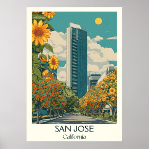 Poster Imprimer San Jose California Art   Silicon Valley