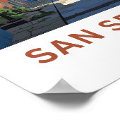 Poster Imprimer San Sebastian Espagne (Coin)