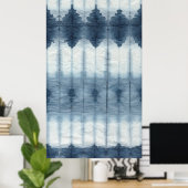 Poster Imprimer Shibori Indigio (Bureau à domicile)