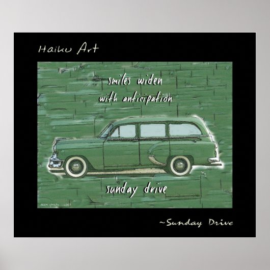 Poster Imprimer Sunday Drive Haiku Art (Devant)