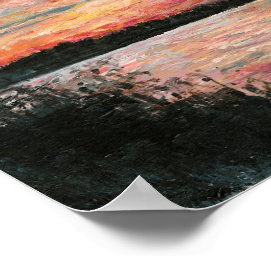 Poster Imprimer Sunset Beach (Coin)