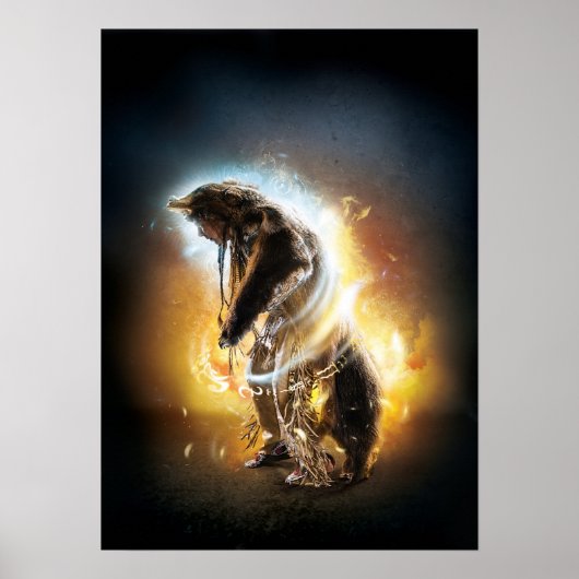 Poster Imprimer sur le thème "Ours" d'origine américaine (Devant)