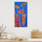 Poster Imprimer sur toile - Cool Blue Jazz (Cuisine)