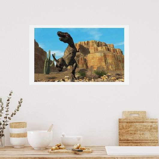 POSTER IMPRIMER T-REX (Cuisine)