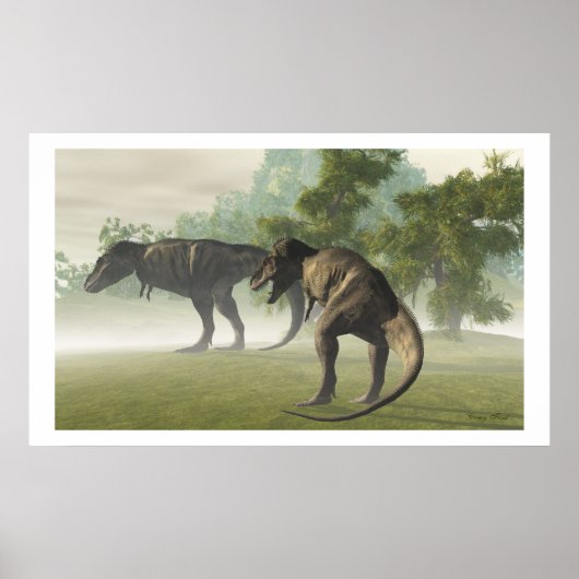 POSTER IMPRIMER T-REX PRÉHISTORIQUE (Devant)