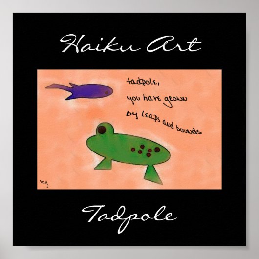 Poster Imprimer Tadpole Haiku (Devant)