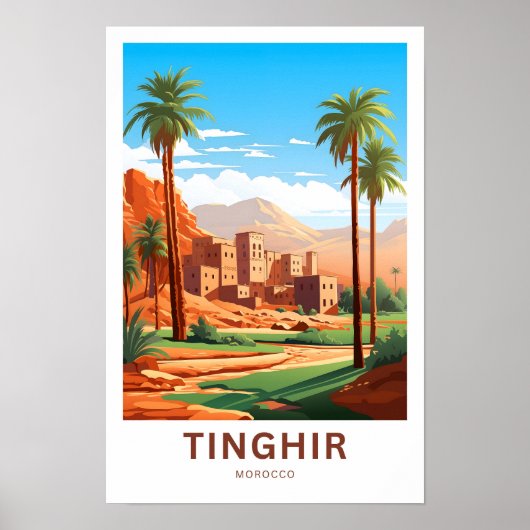 Poster Imprimer Tinghir Maroc (Devant)