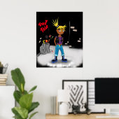 Poster Imprimer "Trash Talk" - par Kev Moore (Bureau à domicile)