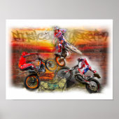 Poster Imprimer Trio de vélos d'essai (Devant)