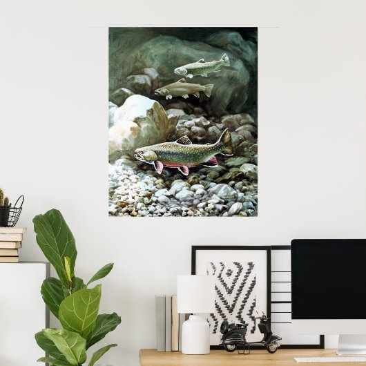 Poster Imprimer truite broyée (Bureau à domicile)