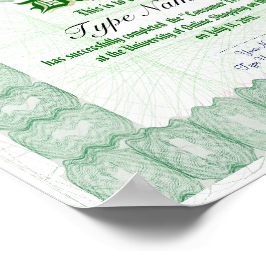 Poster Imprimer un certificat de diplôme (Coin)