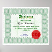 Poster Imprimer un certificat de diplôme (Devant)