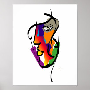 Poster Imprimer une femme multiculturelle