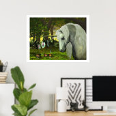 POSTER IMPRIMER UNICORN D'OR (Bureau à domicile)
