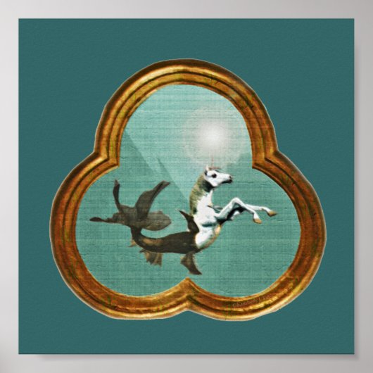 Poster Imprimer Unicorne de mer (Devant)