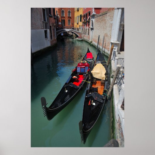 Poster Imprimer Venice Gondolas (Devant)