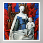 Poster Imprimer : Vierge et enfant entouré d'anges (Devant)