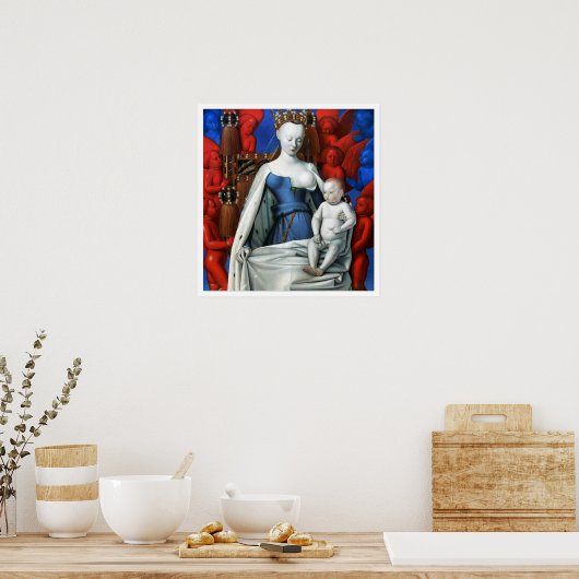 Poster Imprimer : Vierge et enfant entouré d'anges (Cuisine)