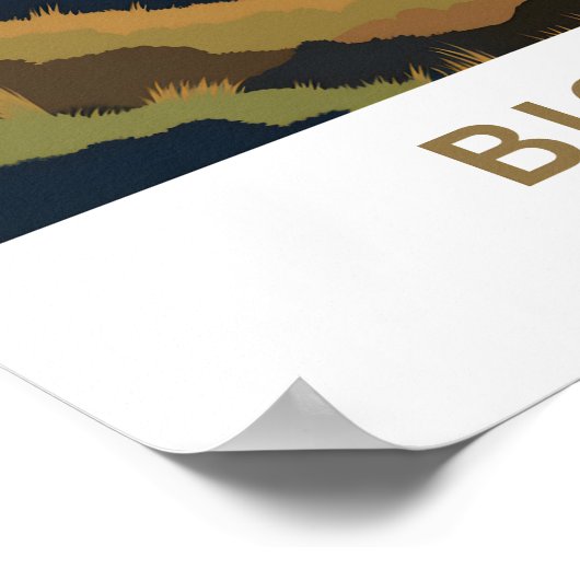 Poster Imprimer voyage Big Sur California (Coin)