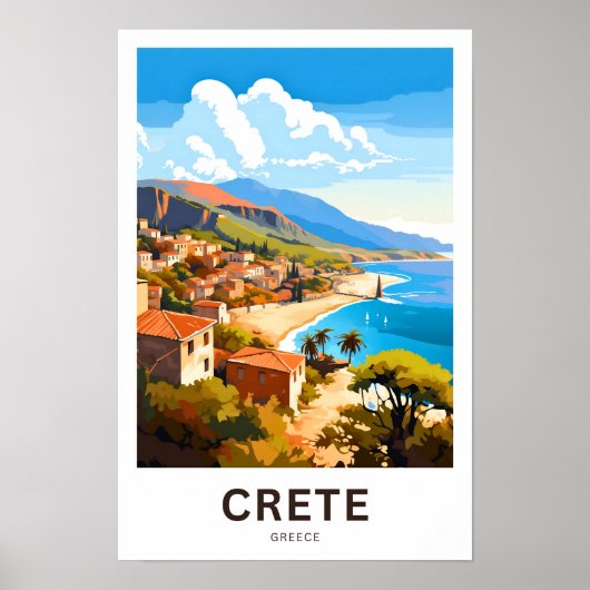 Poster Imprimer Voyage Crète Grèce (Devant)