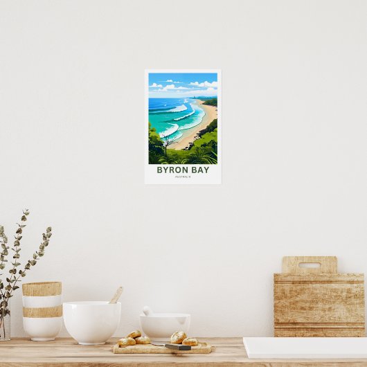 Poster Imprimer voyage de Byron Bay Australie (Cuisine)