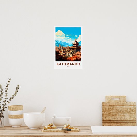 Poster Imprimer Voyage de Katmandou Népal (Cuisine)