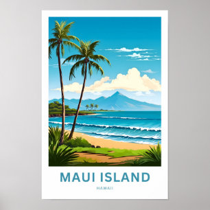 Poster Imprimer voyage de Maui Island Hawaii