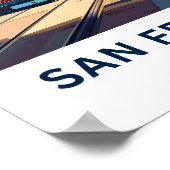 Poster Imprimer voyage de San Francisco Californie (Coin)