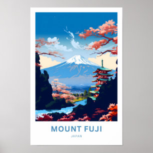 Poster Imprimer voyage du Mont Fuji Japon