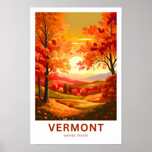 Poster Imprimer voyage du Vermont États-Unis