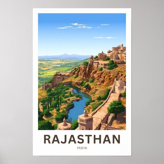 Poster Imprimer voyage Inde Rajasthan (Devant)