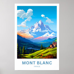 Poster Imprimer voyage Mont Blanc France