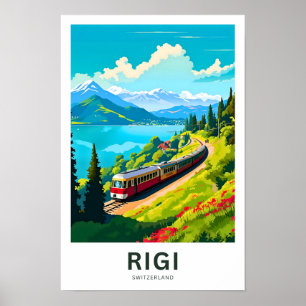 Poster Imprimer voyage Rigi Suisse