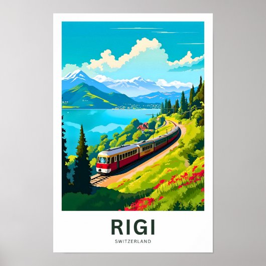 Poster Imprimer voyage Rigi Suisse (Devant)