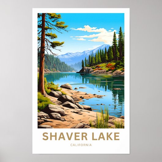 Poster Imprimer voyage Shaver Lake California (Devant)