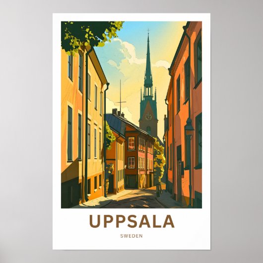 Poster Imprimer voyage Uppsala Suède (Devant)