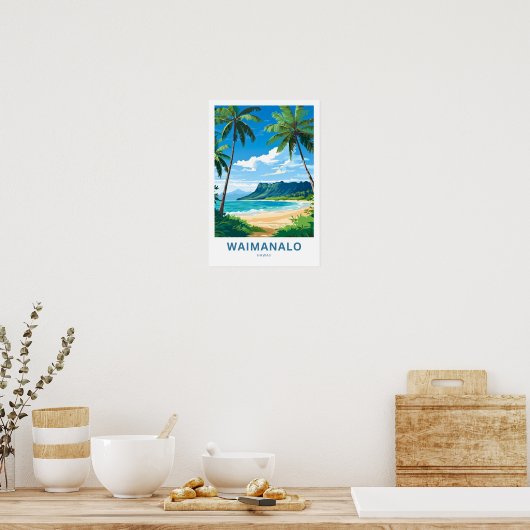Poster Imprimer voyage Waimanalo Hawaii (Cuisine)