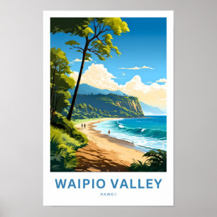 Poster Imprimer voyage Waipio Valley Hawaii