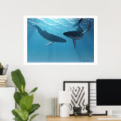 POSTER IMPRIMER WHALE WONDRES (Bureau à domicile)