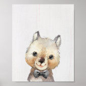 Poster Imprimer Wombat Bowtie Nursery Art (Devant)
