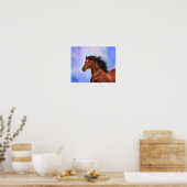 Poster Imprimerie Brown de chevaux andalous (Cuisine)