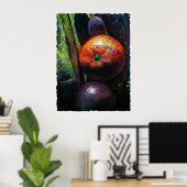 Poster Imprimerie d'art de quatre fruits (Bureau à domicile)